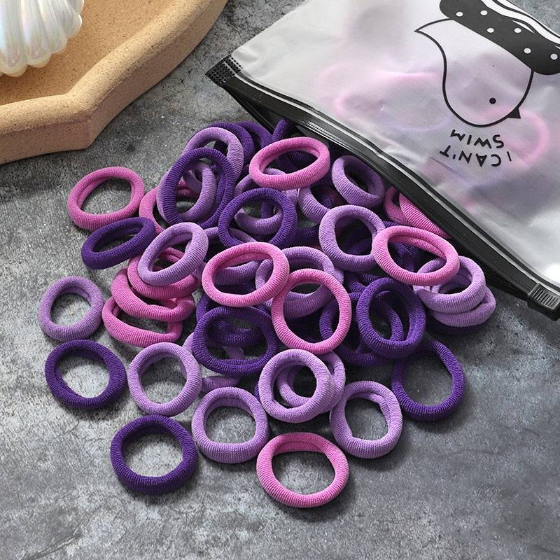 Premium Elastic Hair Bands: Versatile Stylish Hair Accessories 60 100pcs FREE SHIPPING - The Little Market Shop