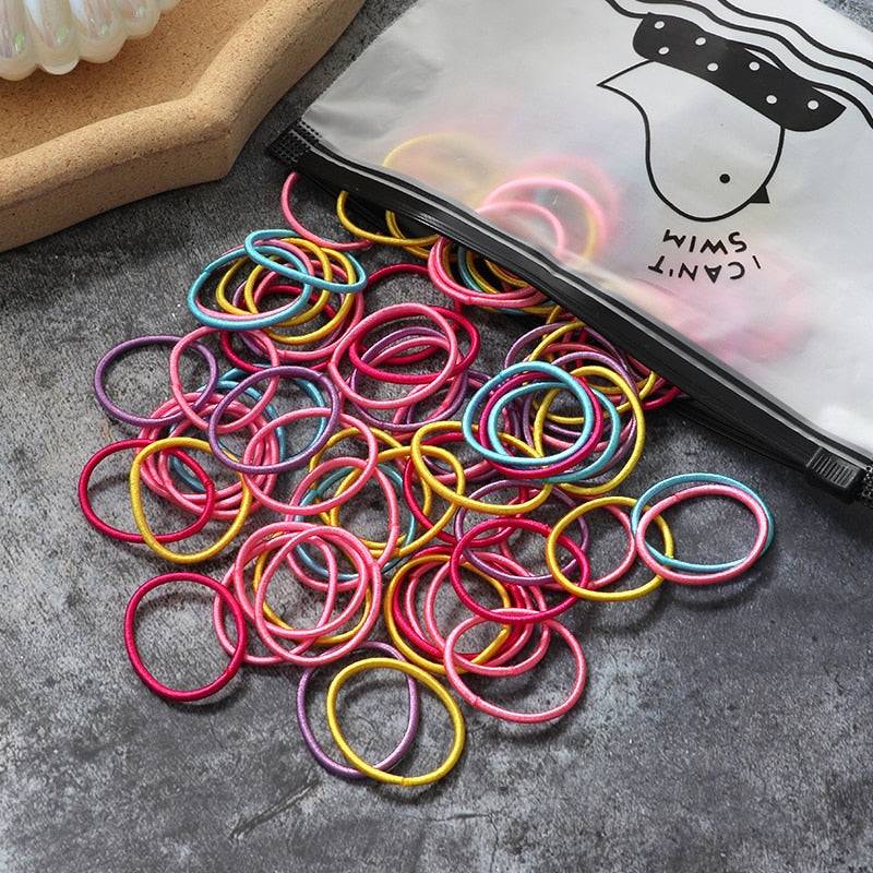 Premium Elastic Hair Bands: Versatile Stylish Hair Accessories 60 100pcs FREE SHIPPING - The Little Market Shop