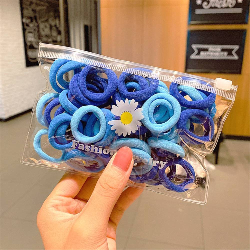 Premium Elastic Hair Bands: Versatile Stylish Hair Accessories 50Pcs FREE SHIPPING - The Little Market Shop