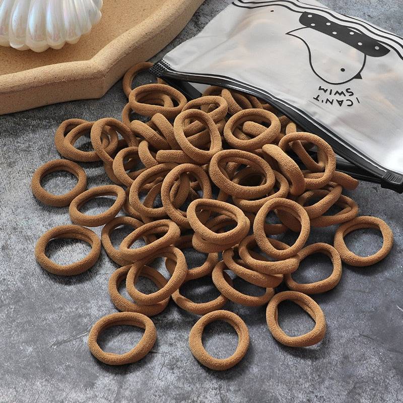 Premium Elastic Hair Bands: Versatile Stylish Hair Accessories 60 100pcs FREE SHIPPING - The Little Market Shop