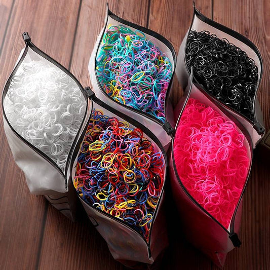 Elastic Hair Bands Bulk Pack: 1000/2000 Pcs for Women and Girls' Ponytail Ties FREE SHIPPING - The Little Market Shop
