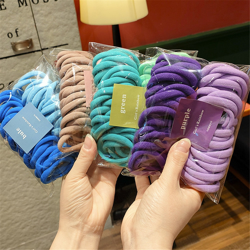 Premium Elastic Hair Bands: Versatile Stylish Hair Accessories 50Pcs FREE SHIPPING - The Little Market Shop