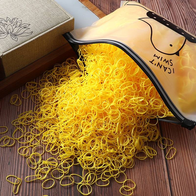 Elastic Hair Bands Bulk Pack: 1000/2000 Pcs for Women and Girls' Ponytail Ties FREE SHIPPING - The Little Market Shop