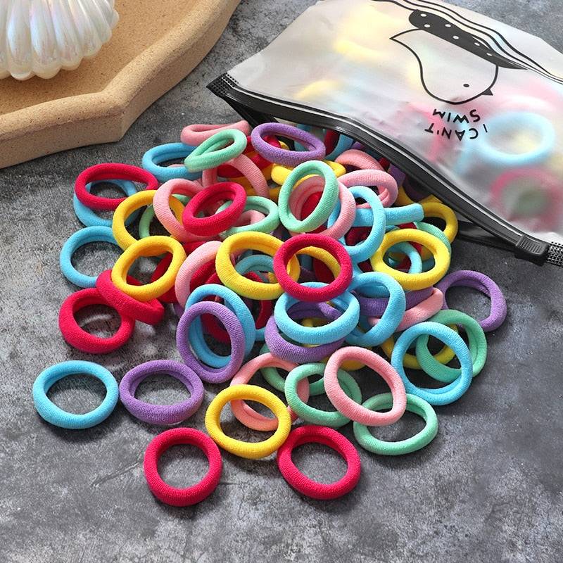 Premium Elastic Hair Bands: Versatile Stylish Hair Accessories 60 100pcs FREE SHIPPING - The Little Market Shop