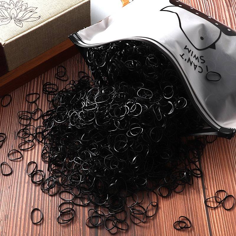 Elastic Hair Bands Bulk Pack: 1000/2000 Pcs for Women and Girls' Ponytail Ties FREE SHIPPING - The Little Market Shop