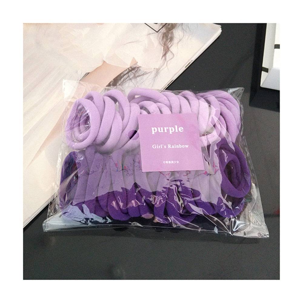 Premium Elastic Hair Bands: Versatile Stylish Hair Accessories 50Pcs FREE SHIPPING - The Little Market Shop