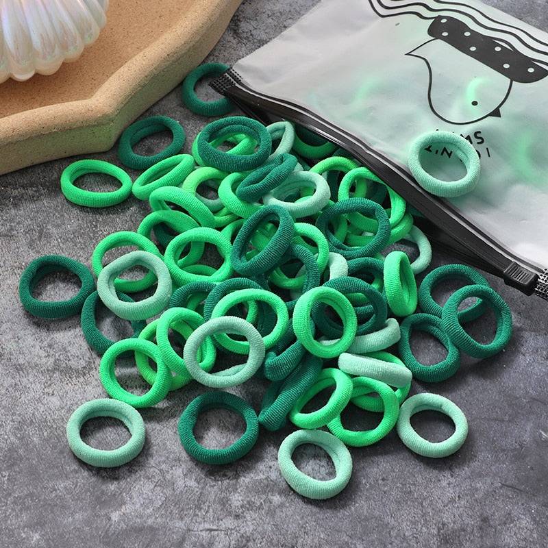 Premium Elastic Hair Bands: Versatile Stylish Hair Accessories 60 100pcs FREE SHIPPING - The Little Market Shop
