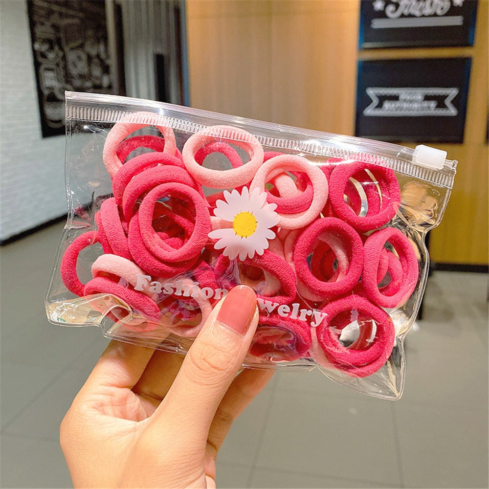Premium Elastic Hair Bands: Versatile Stylish Hair Accessories 50Pcs FREE SHIPPING - The Little Market Shop