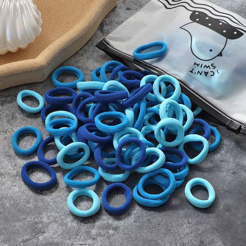 Premium Elastic Hair Bands: Versatile Stylish Hair Accessories 60 100pcs FREE SHIPPING - The Little Market Shop
