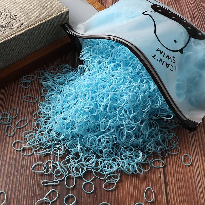 Elastic Hair Bands Bulk Pack: 1000/2000 Pcs for Women and Girls' Ponytail Ties FREE SHIPPING - The Little Market Shop