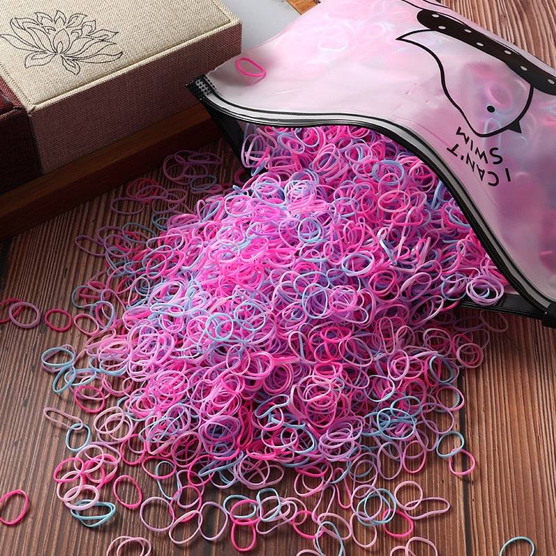 Elastic Hair Bands Bulk Pack: 1000/2000 Pcs for Women and Girls' Ponytail Ties FREE SHIPPING - The Little Market Shop