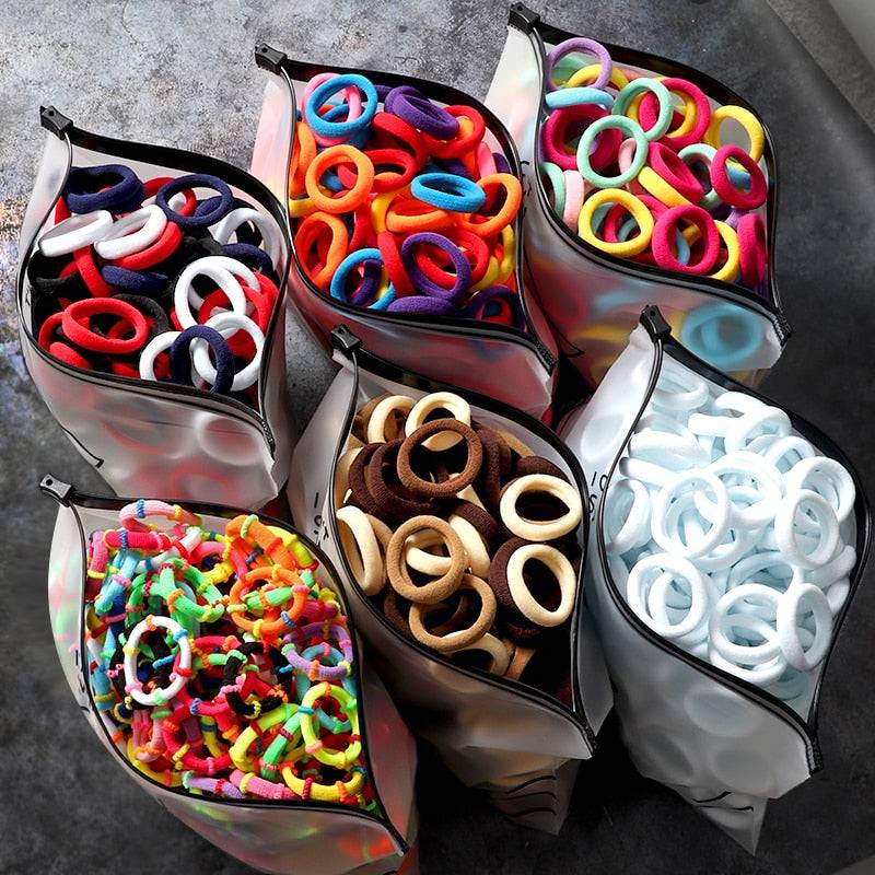 Premium Elastic Hair Bands: Versatile Stylish Hair Accessories 60 100pcs FREE SHIPPING - The Little Market Shop