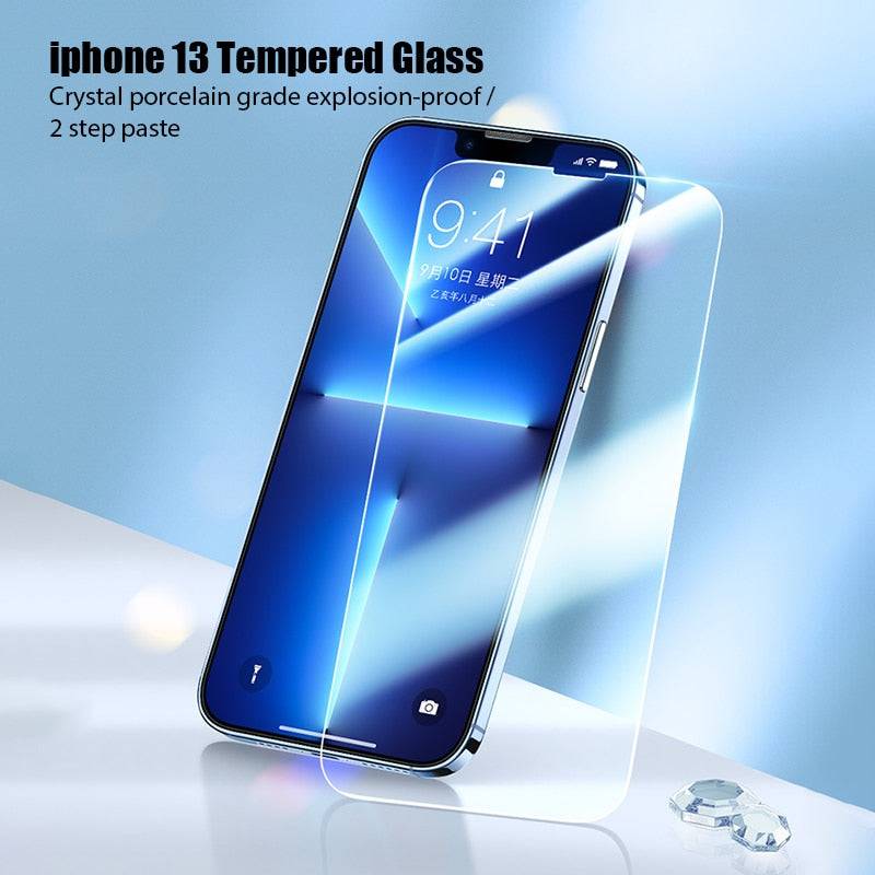 Protect Your iPhone with Crystal Clarity: Premium Tempered Glass Screen Protector 4PCS FREE SHIPPING - The Little Market Shop