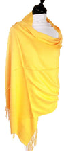 Load image into Gallery viewer, yellow cashmere wrap
