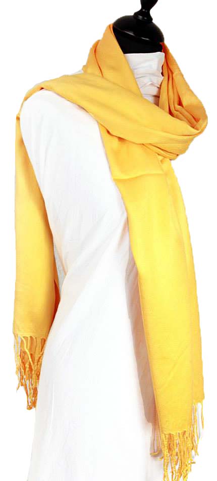 Yellow Cashmere Scarf - Warm Cashmere Shawl - Gift for Ladies Scarf Yellow - The Little Market Shop