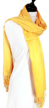 Load image into Gallery viewer, yellow cashmere scarf
