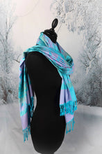 Load image into Gallery viewer, blue cashmere scarf
