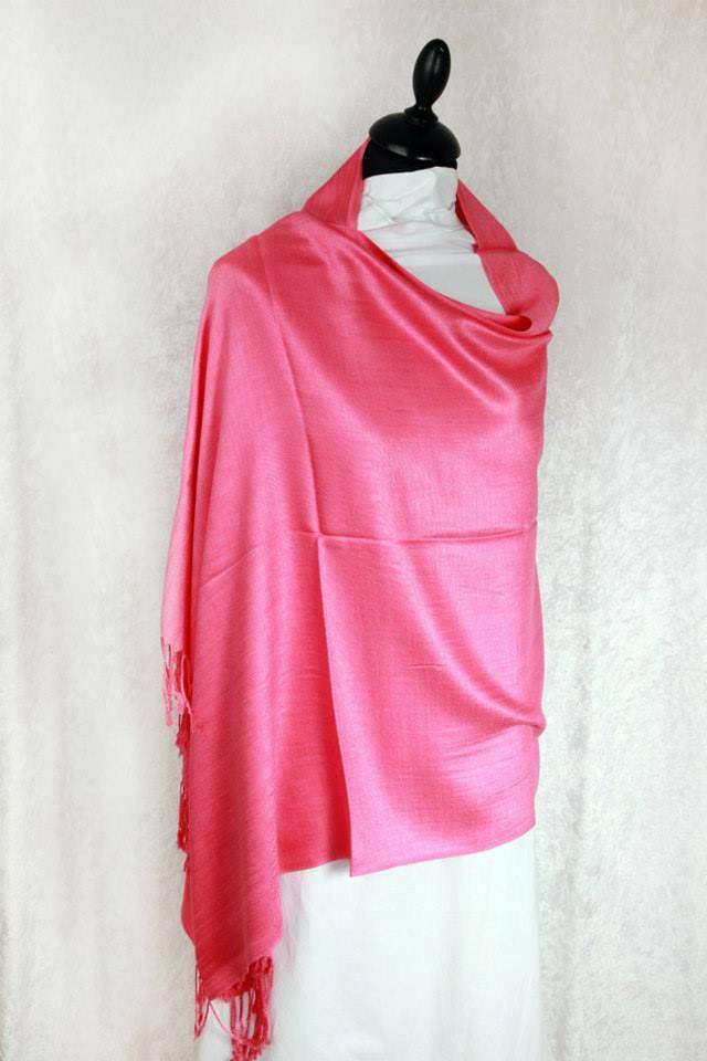 Women's evening wrap - Warm Cashmere Shawl - Gift for Ladies Scarf Pink - The Little Market Shop