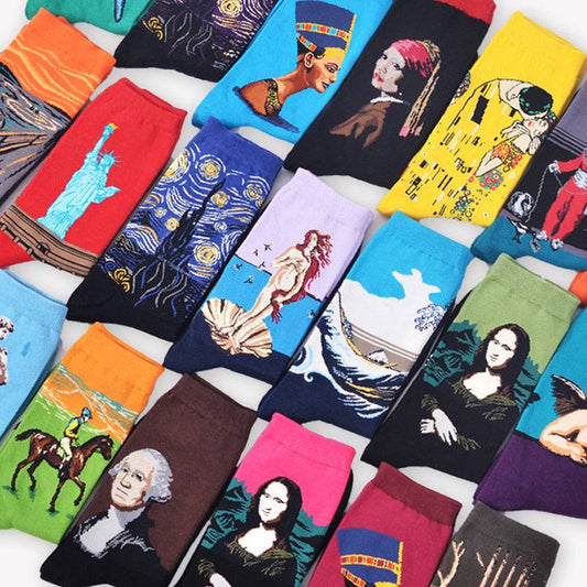 Unique Artistic Novelty Socks - Perfect for Men and Women Seeking Fun and Fashionable Footwear - The Little Market Shop
