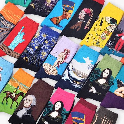 Artistic colourful socks