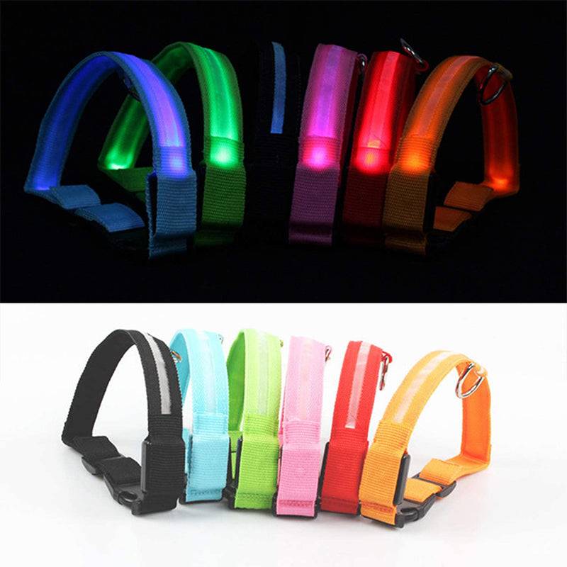 LED Glowing Dog Collar Luminous & Adjustable Makes Your Dog Visible Safe - The Little Market Shop