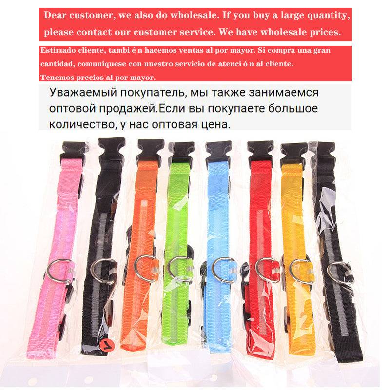 LED Glowing Dog Collar Luminous & Adjustable Makes Your Dog Visible Safe - The Little Market Shop