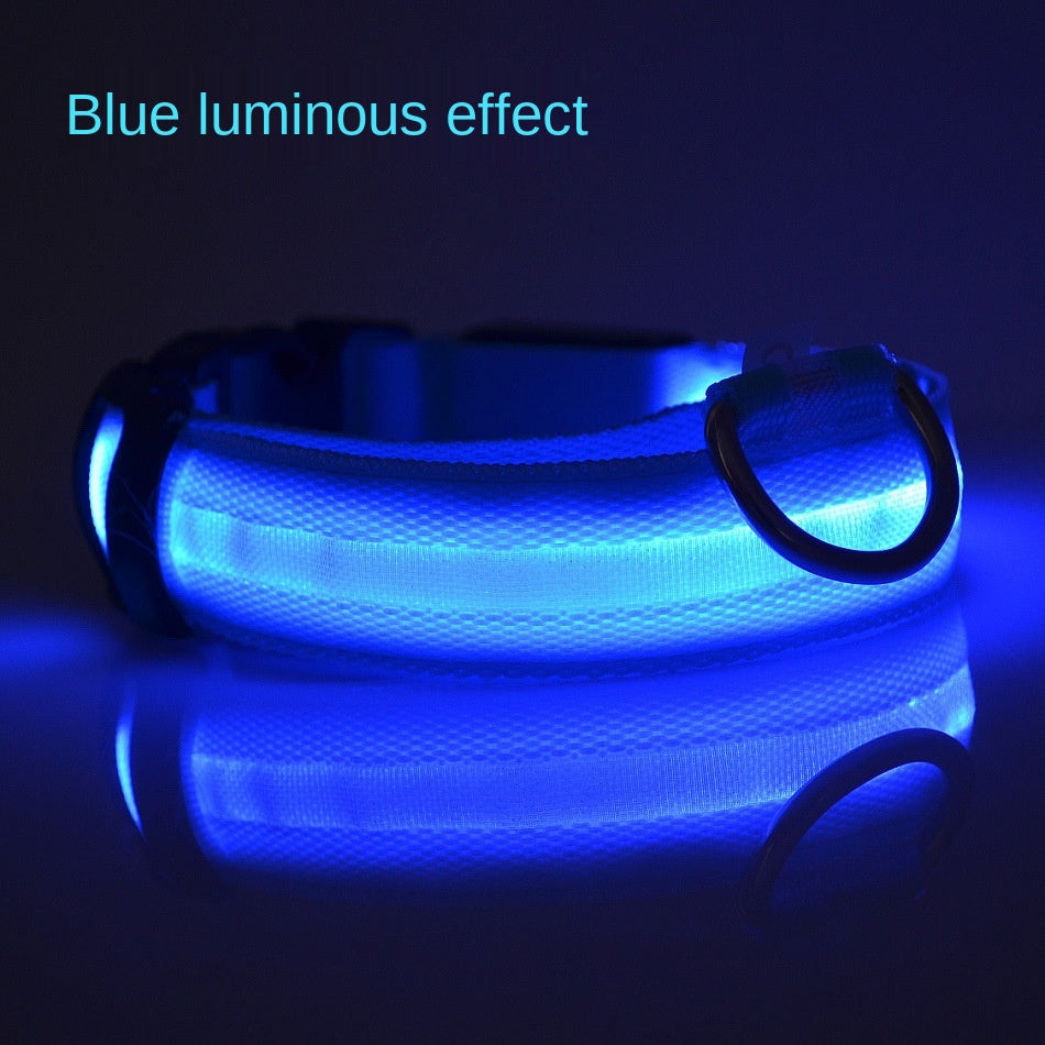 LED Glowing Dog Collar Luminous & Adjustable Makes Your Dog Visible Safe - The Little Market Shop