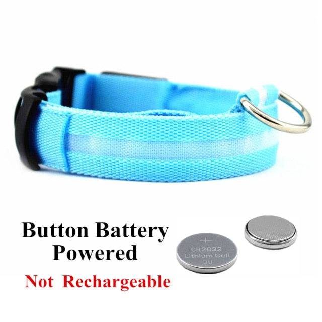 LED Glowing Dog Collar Luminous & Adjustable Makes Your Dog Visible Safe - The Little Market Shop