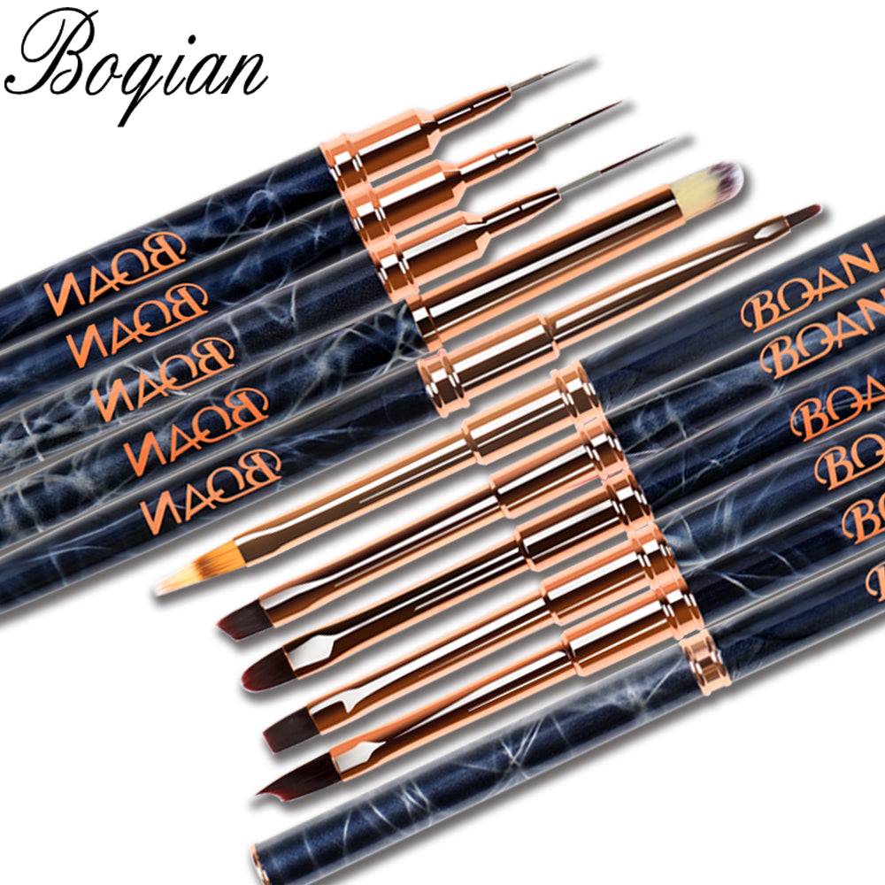 Marbled Nail Brushes For Manicure , Acrylic , Gel Extension Pen Nail Polish Painting Drawing Brush - The Little Market Shop