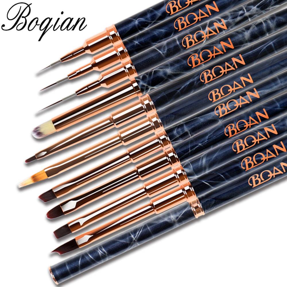 Marbled Nail Brushes For Manicure , Acrylic , Gel Extension Pen Nail Polish Painting Drawing Brush - The Little Market Shop