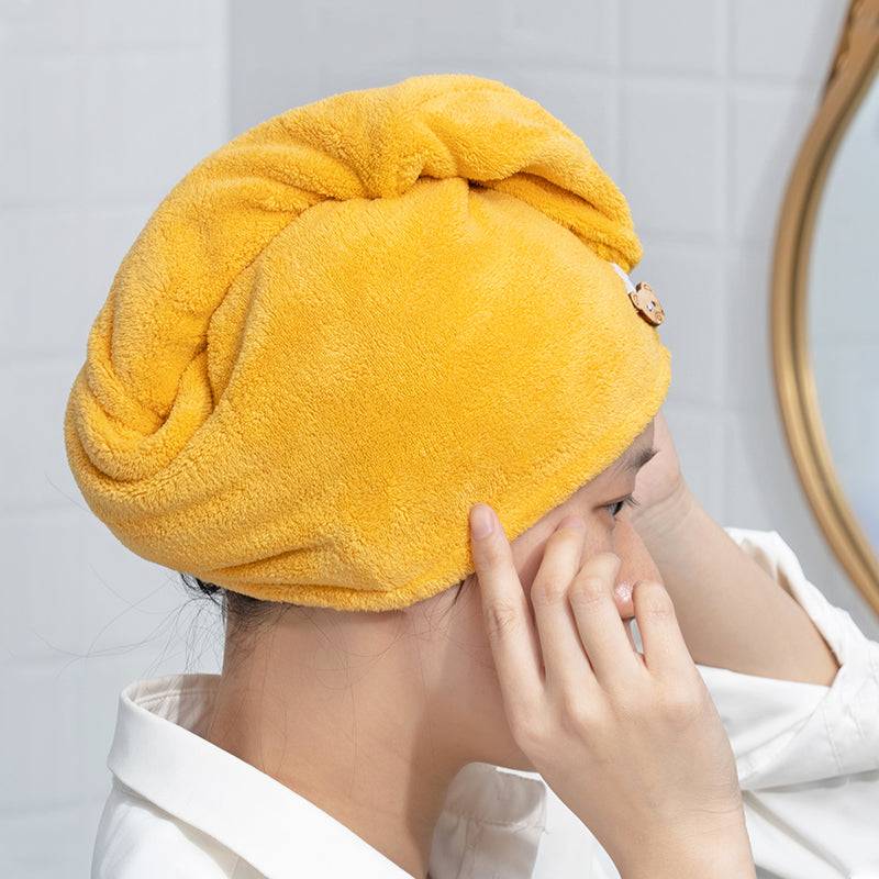 Women Microfibre Hair Towel - Fast Drying Microfibre Towel Cap Wrap - The Little Market Shop