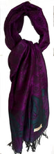 Load image into Gallery viewer, purple floral shawl
