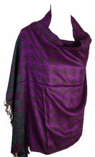 Load image into Gallery viewer, purple pashmina evening wrap
