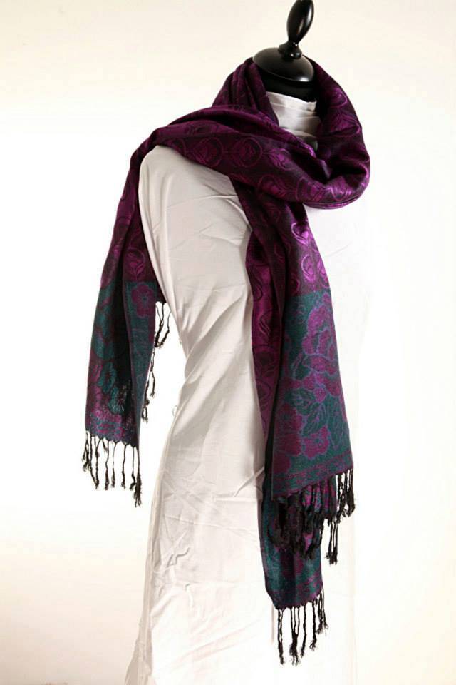 Luxury Pashmina Wool Shawl – Soft Warm Elegant Wrap for Women Gift Idea - The Little Market Shop