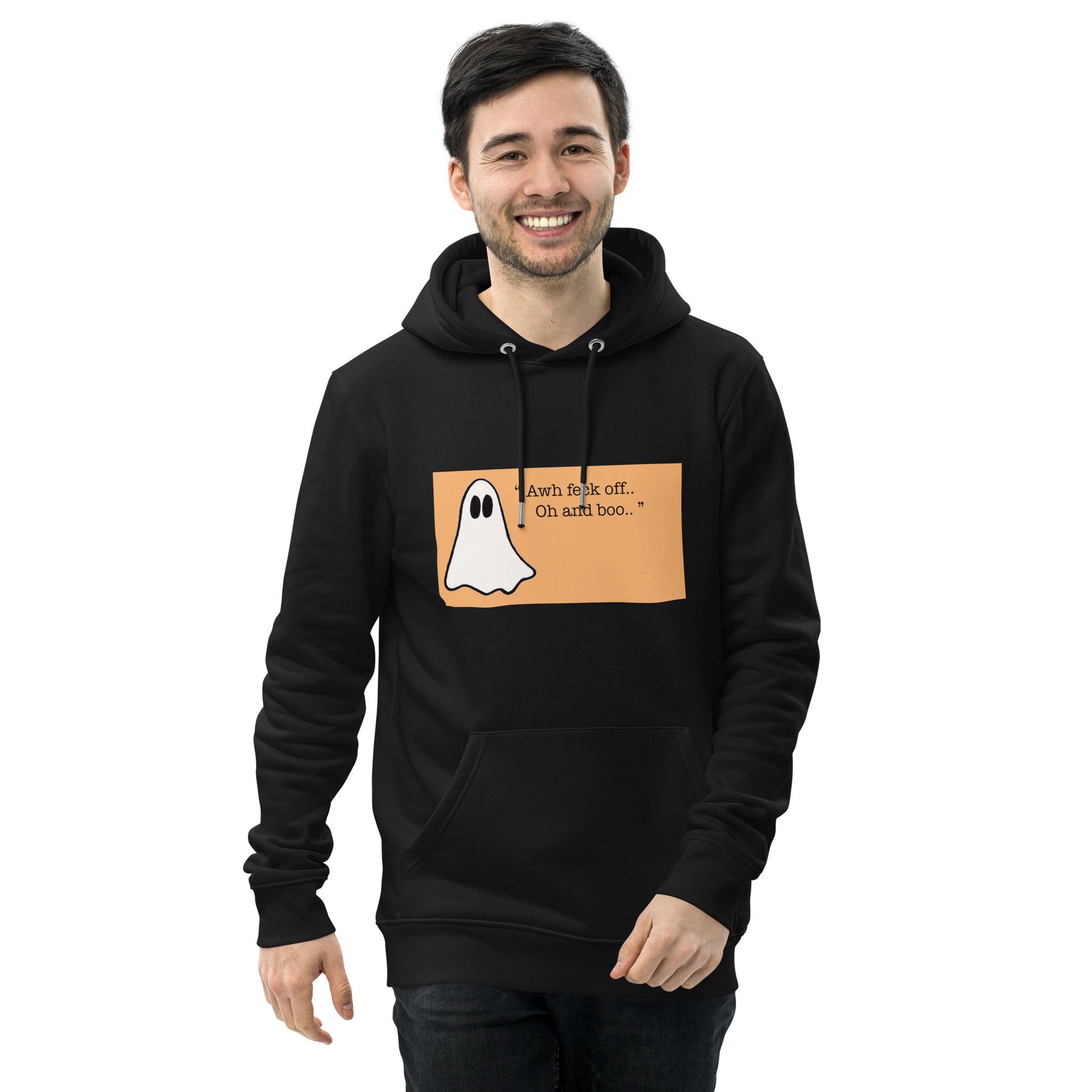 Our Ghost Hoodie Design Scares Up a Good Laugh! Unisex essential eco hoodie - The Little Market Shop
