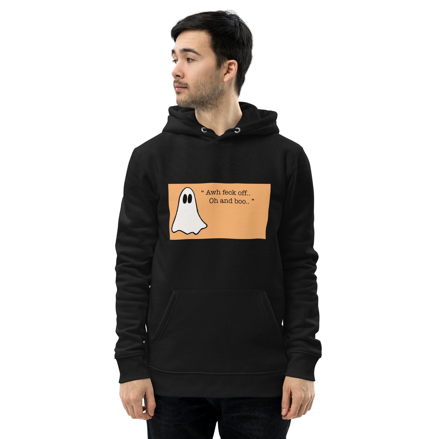 Our Ghost Hoodie Design Scares Up a Good Laugh! Unisex essential eco hoodie - The Little Market Shop