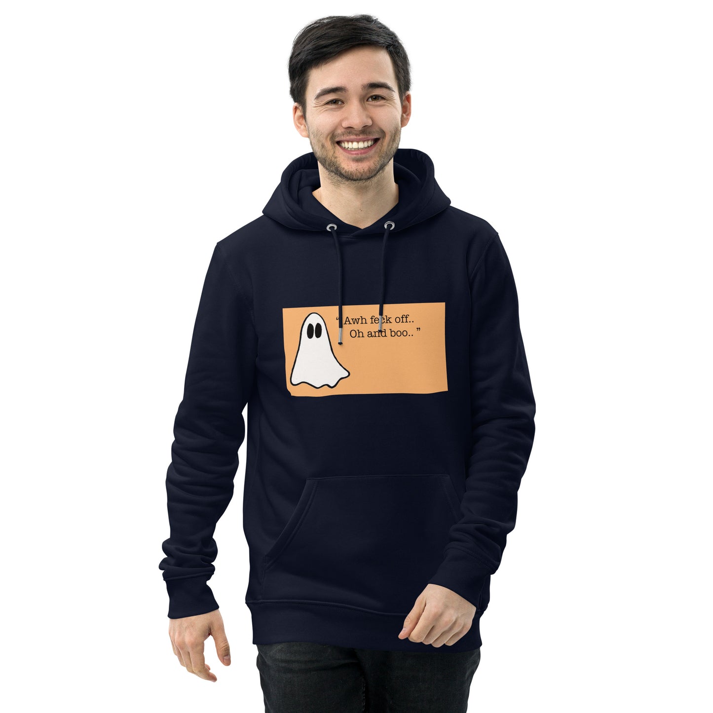 Our Ghost Hoodie Design Scares Up a Good Laugh! Unisex essential eco hoodie - The Little Market Shop