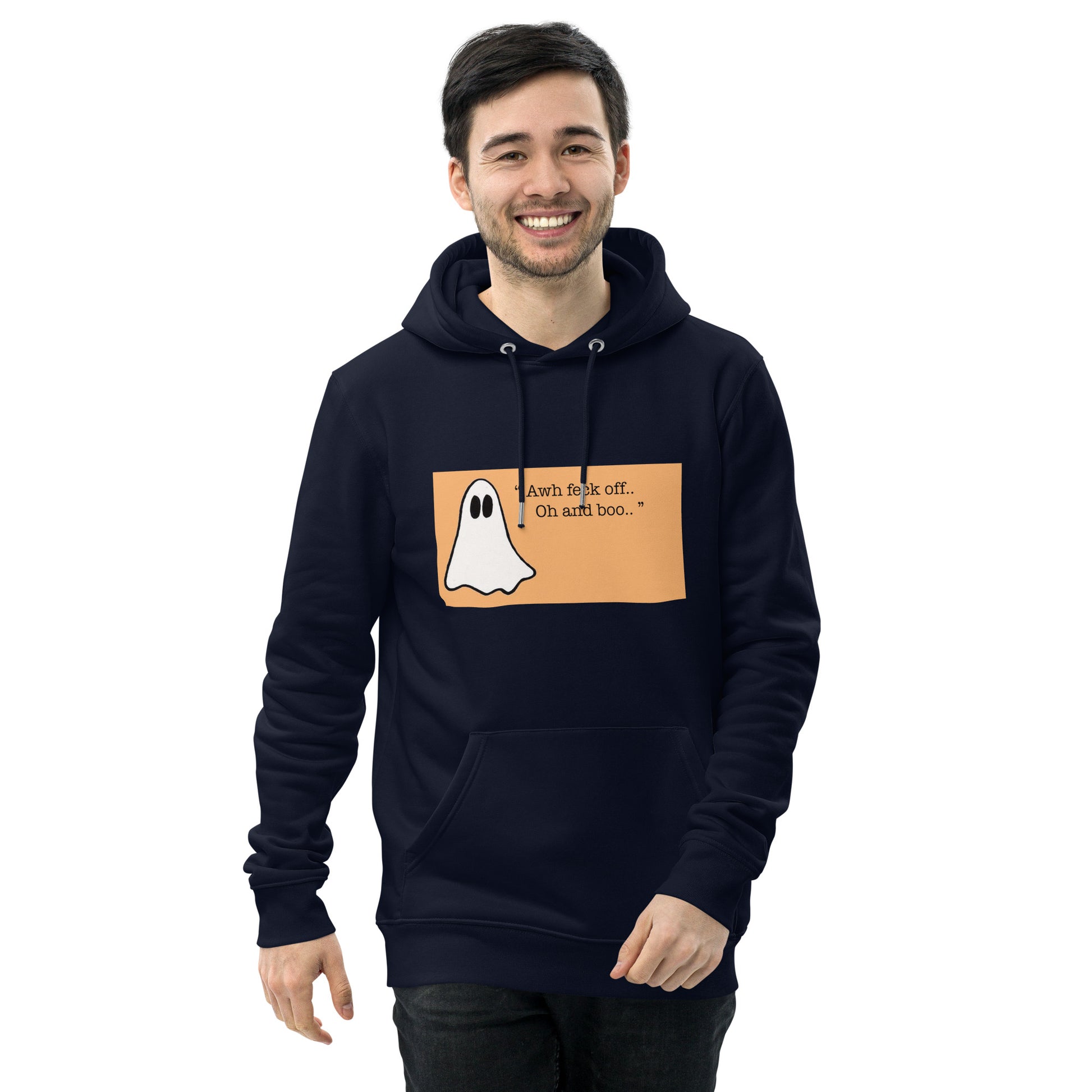 Our Ghost Hoodie Design Scares Up a Good Laugh! Unisex essential eco hoodie - The Little Market Shop