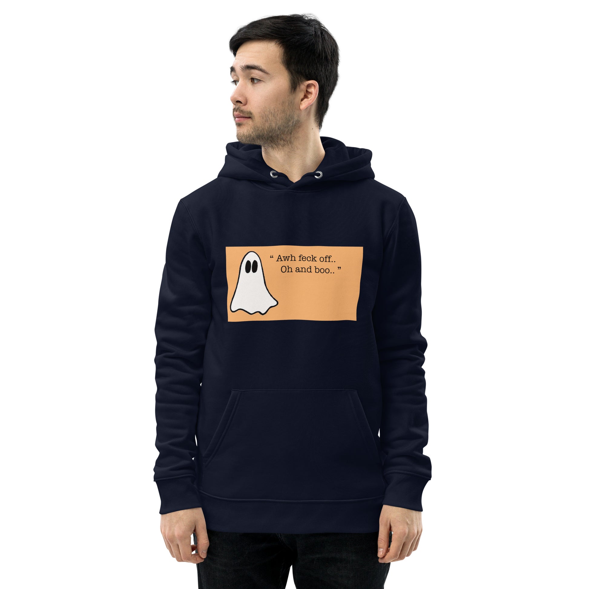 Our Ghost Hoodie Design Scares Up a Good Laugh! Unisex essential eco hoodie - The Little Market Shop