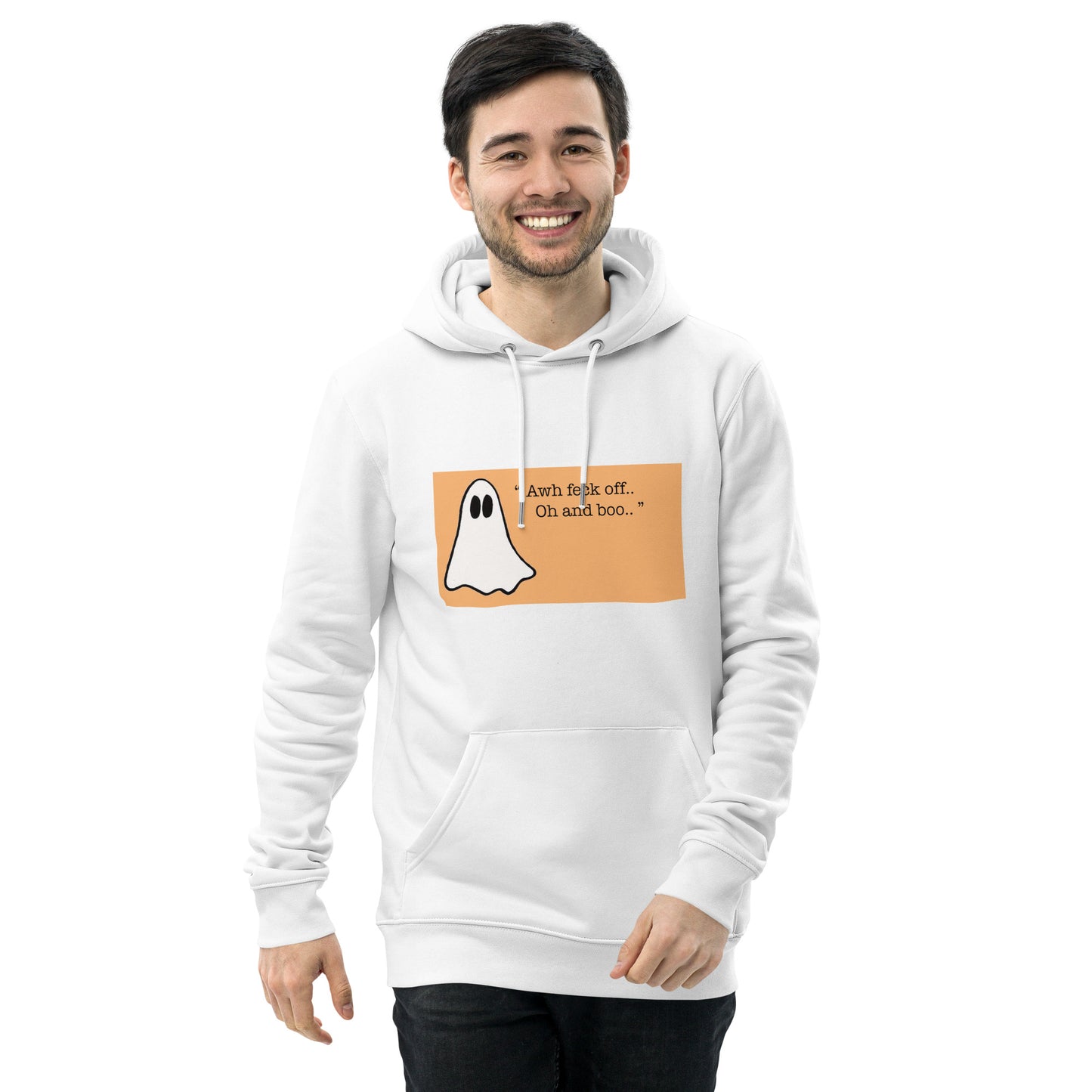 Our Ghost Hoodie Design Scares Up a Good Laugh! Unisex essential eco hoodie - The Little Market Shop