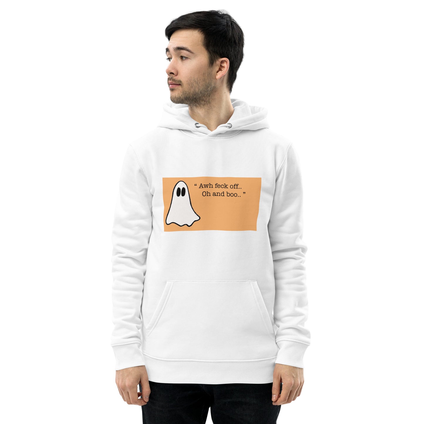 Our Ghost Hoodie Design Scares Up a Good Laugh! Unisex essential eco hoodie - The Little Market Shop