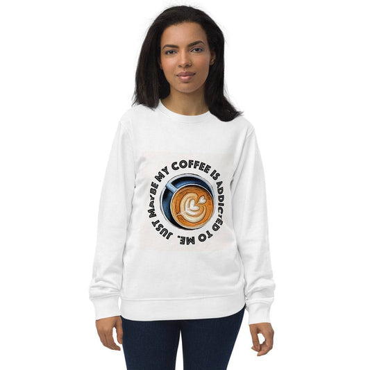 Coffee Inspired Design Unisex organic sweatshirt Elevate Your Style with Caffeine Chic - The Little Market Shop