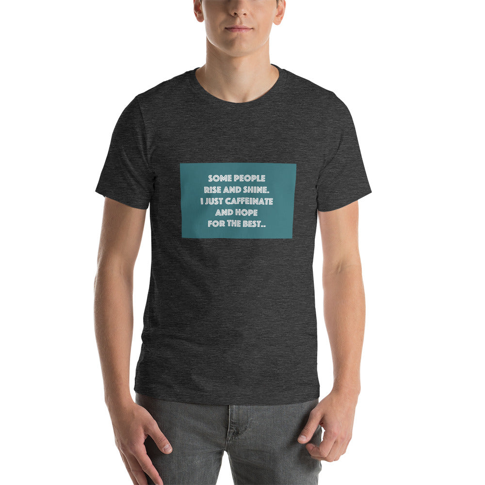 Rise and Shine Coffee-Inspired Short sleeve unisex t-shirt Elevate Your Style with Caffeine Chic Unisex t-shirt - The Little Market Shop
