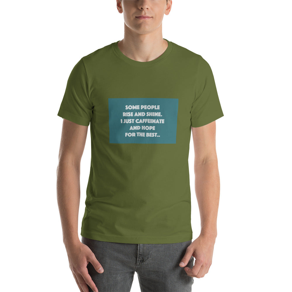 Rise and Shine Coffee-Inspired Short sleeve unisex t-shirt Elevate Your Style with Caffeine Chic Unisex t-shirt - The Little Market Shop