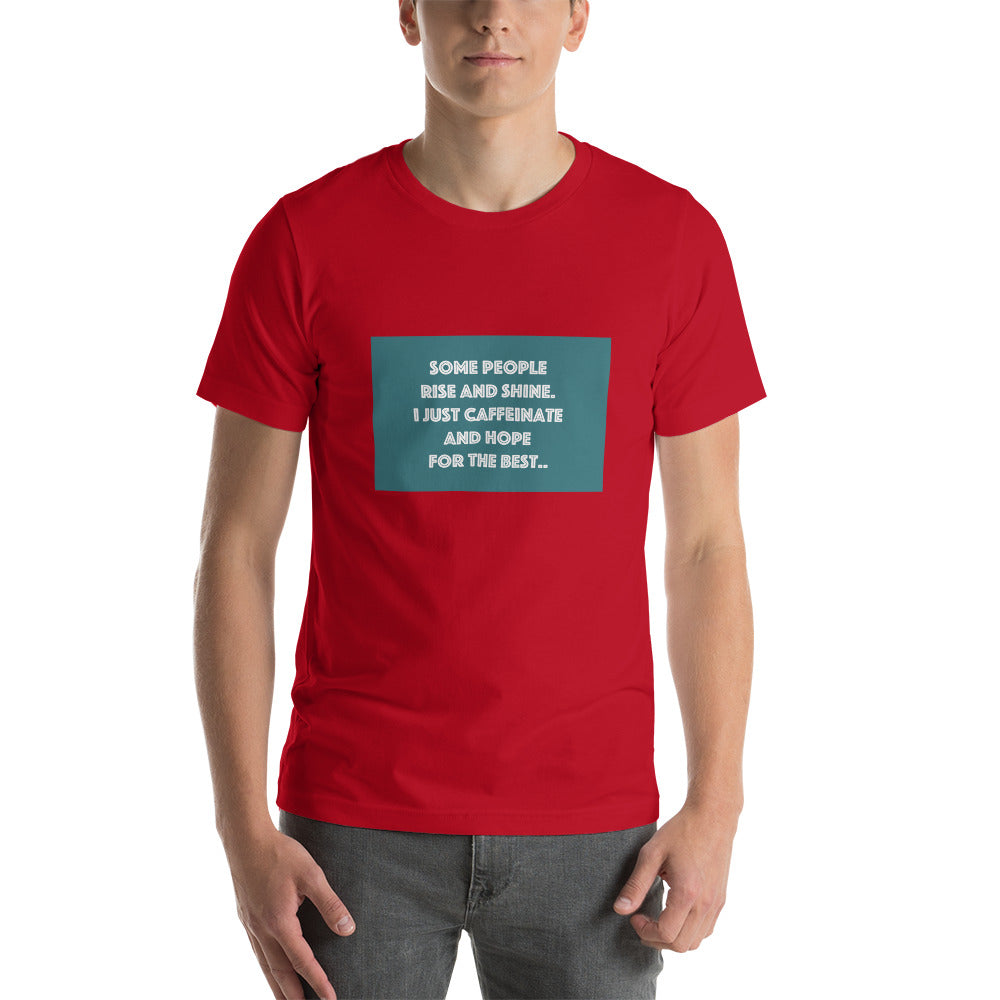 Rise and Shine Coffee-Inspired Short sleeve unisex t-shirt Elevate Your Style with Caffeine Chic Unisex t-shirt - The Little Market Shop