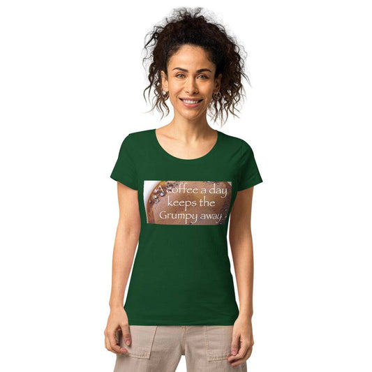 Coffee-Inspired Short-sleeve Women’s basic organic t-shirt unisex t-shirt Elevate Your Style with Caffeine Chic - The Little Market Shop