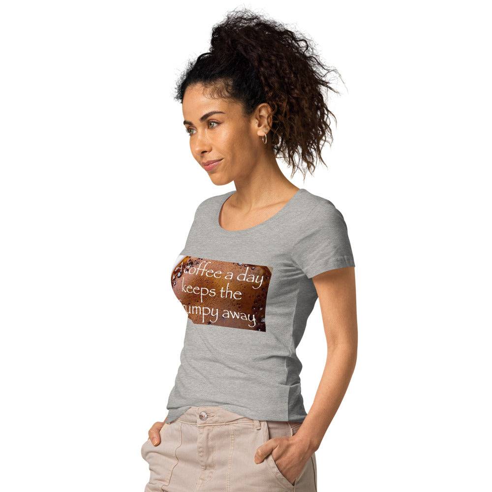 Coffee-Inspired Short-sleeve Women’s basic organic t-shirt unisex t-shirt Elevate Your Style with Caffeine Chic - The Little Market Shop