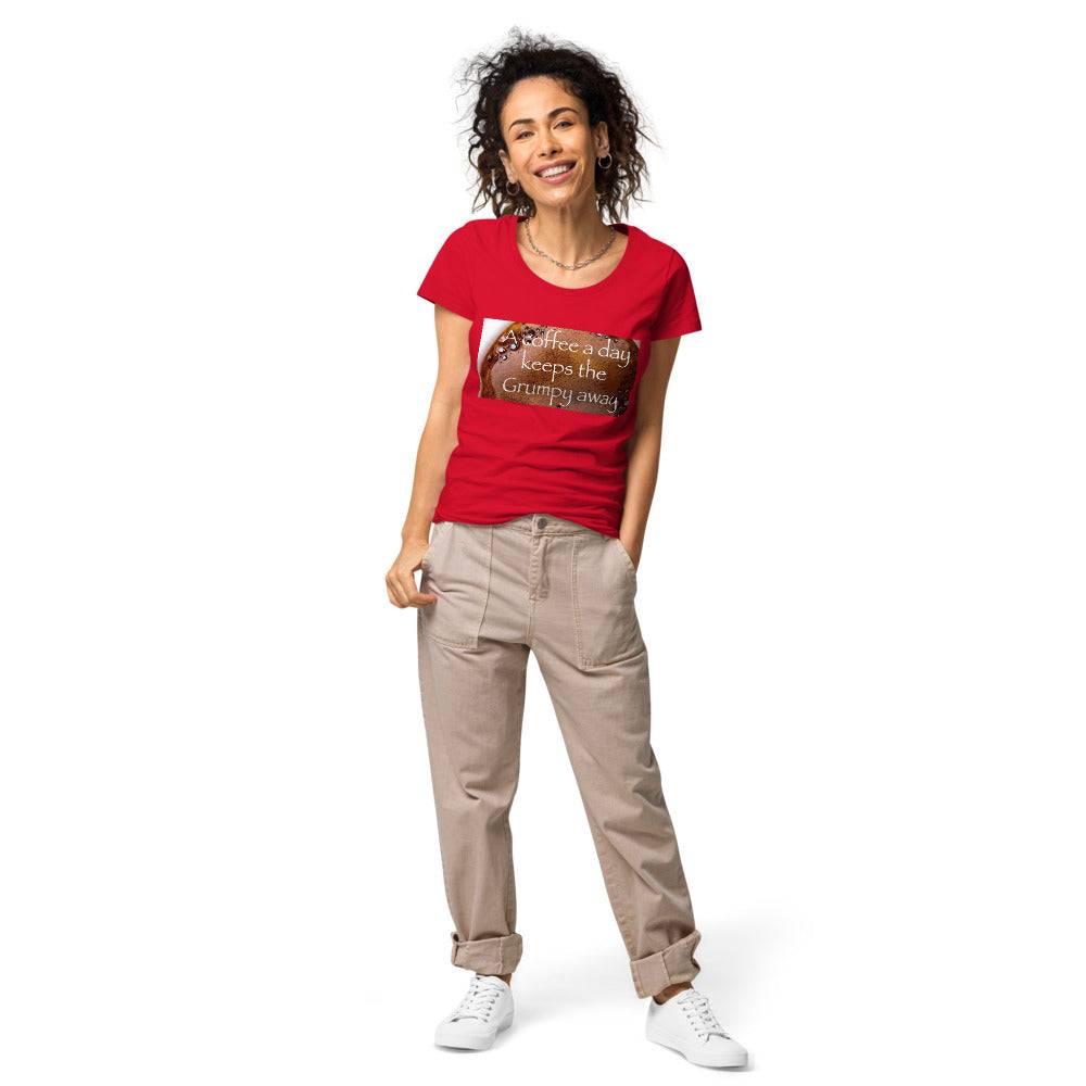 Coffee-Inspired Short-sleeve Women’s basic organic t-shirt unisex t-shirt Elevate Your Style with Caffeine Chic - The Little Market Shop