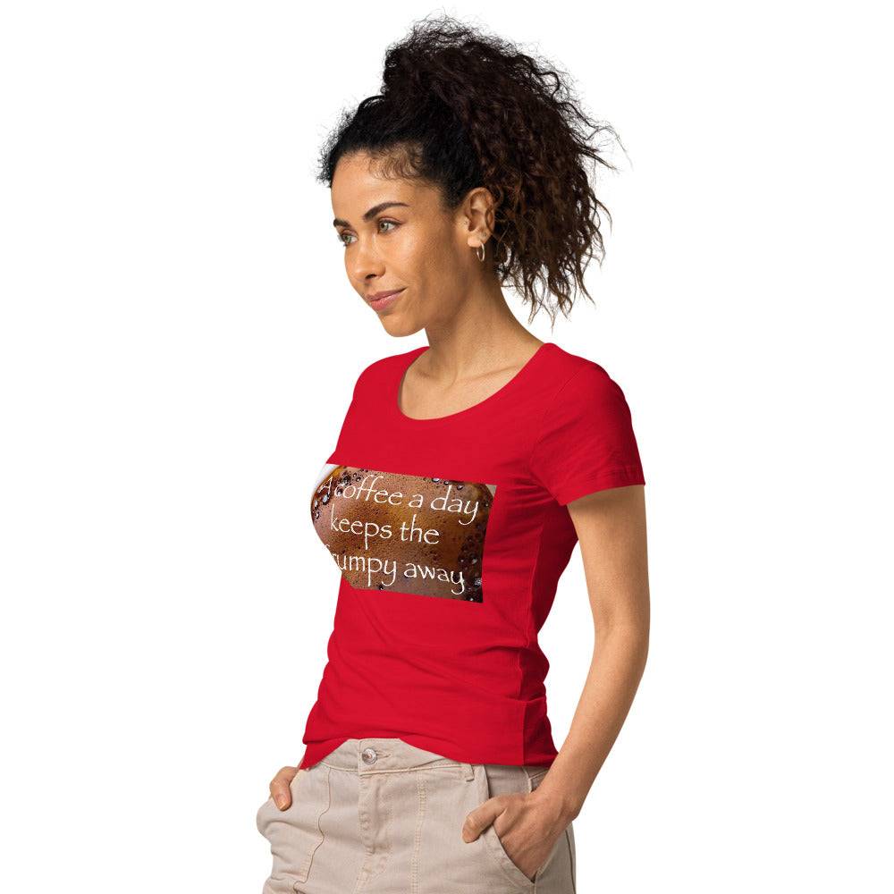 Coffee-Inspired Short-sleeve Women’s basic organic t-shirt unisex t-shirt Elevate Your Style with Caffeine Chic - The Little Market Shop