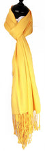 Load image into Gallery viewer, Yellow Cashmere Scarf Evening Shawl 

